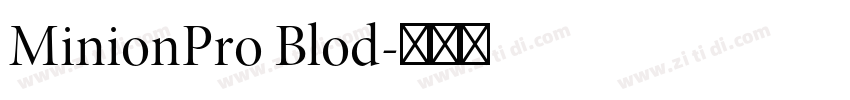 MinionPro Blod字体转换
